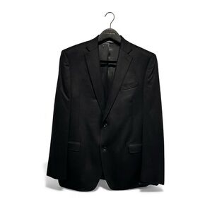 Saks Fifth Avenue Black 100% Cashmere Blazer Jacket 46L Two Button Notch Lapel